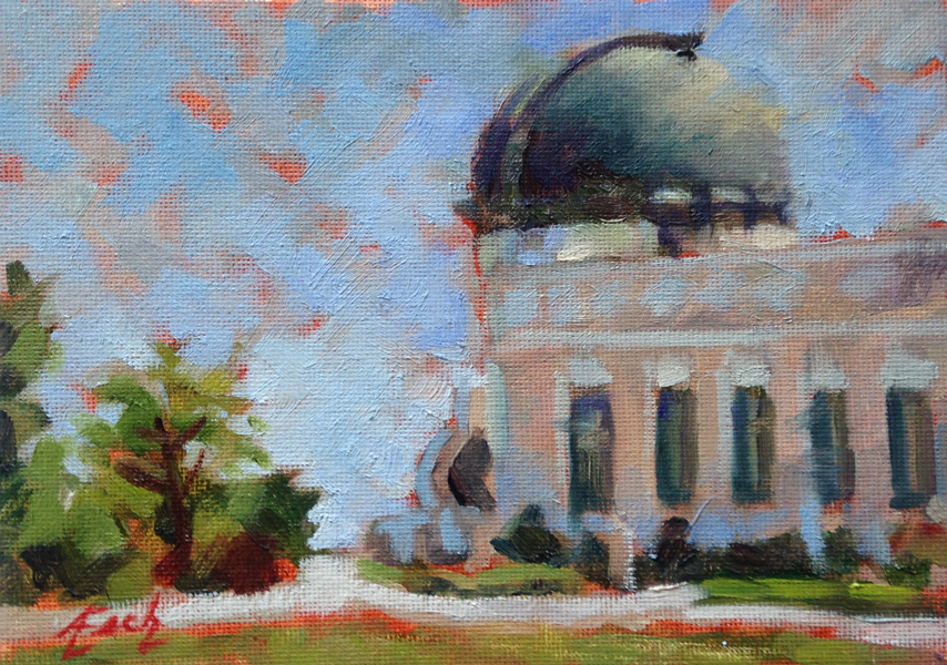 Griffith Observatory Oil Painting