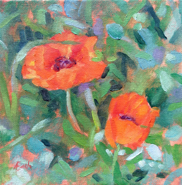 Poppies Oil Painting
